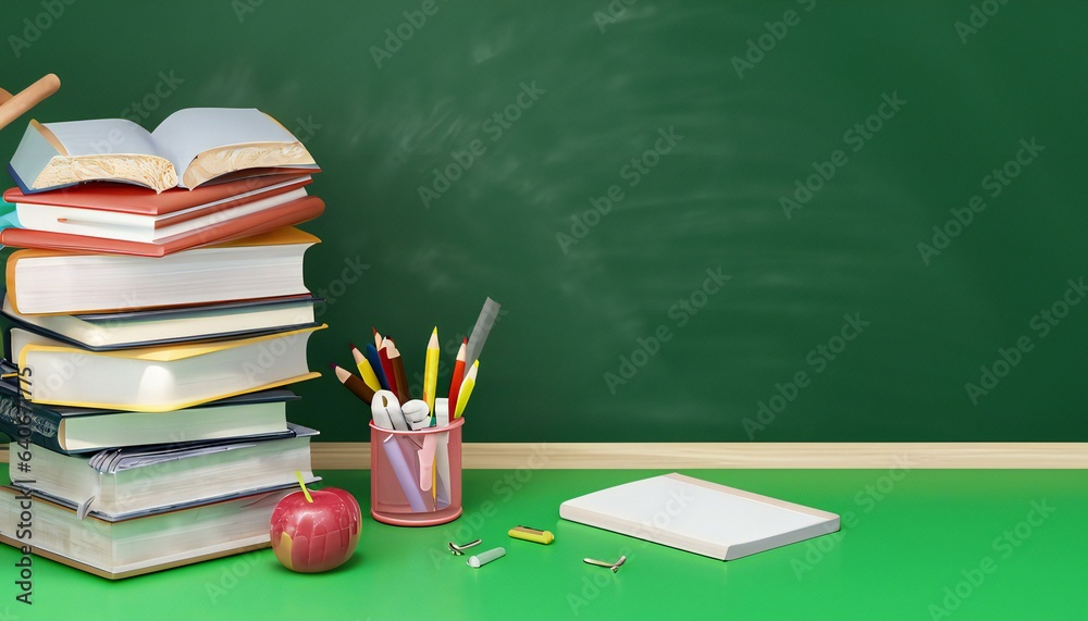 back to school with books and apple back to school with books and apple