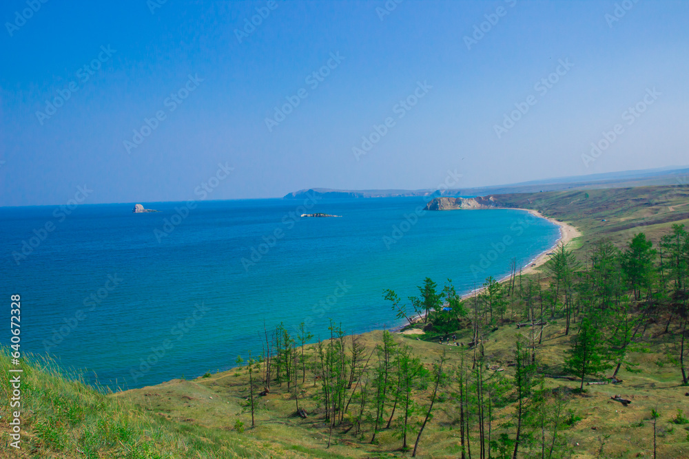 Fototapeta premium view of the sea from the coast