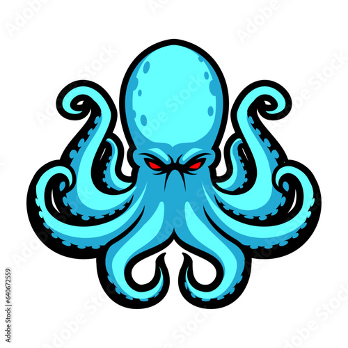 octopus mascot for e sports logo