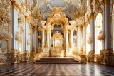 White decorated baroque hall