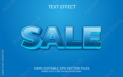 Sale Fully editable vector eps 3d text effect template presentation
