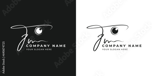 FM initial photography signature logo and watermark