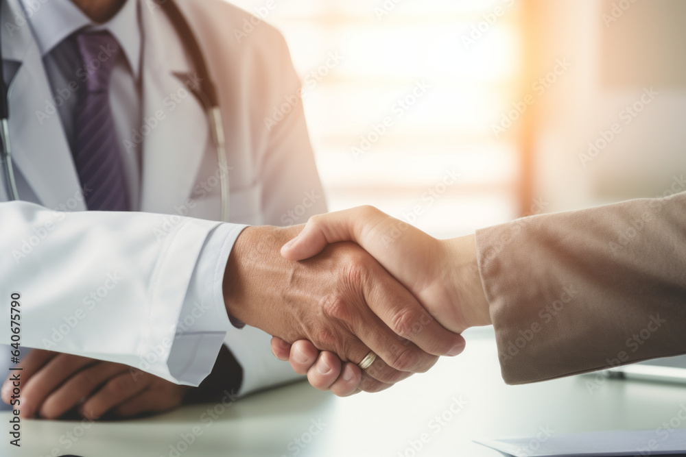 Close up view of doctor touching patient hand, showing empty and kindness Close up view of doctor touching patient hand, showing empty and kindness