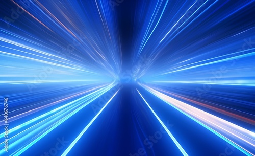 Abstract background with blue and white radiance, innovations, rays of light.