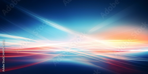 Abstract background with blue and purple radiance, innovations, wave-like movement of rays.