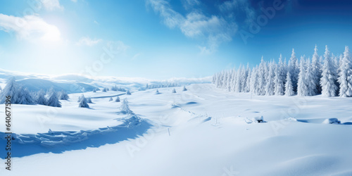 Beautiful Snowy Winter Landscape 
