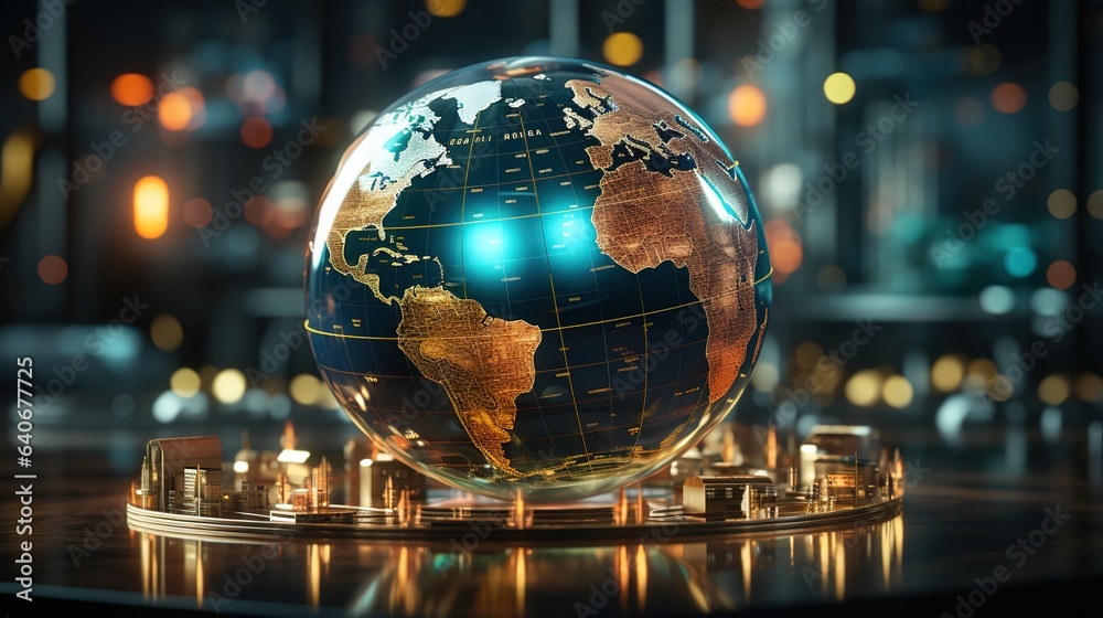 International internet day produces illustrations of the Earth and electronic networks,AI generated. International internet day produces illustrations of the Earth and electronic networks,AI generated.