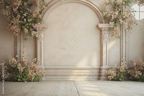 wedding interior wall background with floor andcspace for text © Lucas