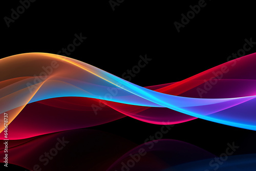 Colorful abstract swirl light trail wave