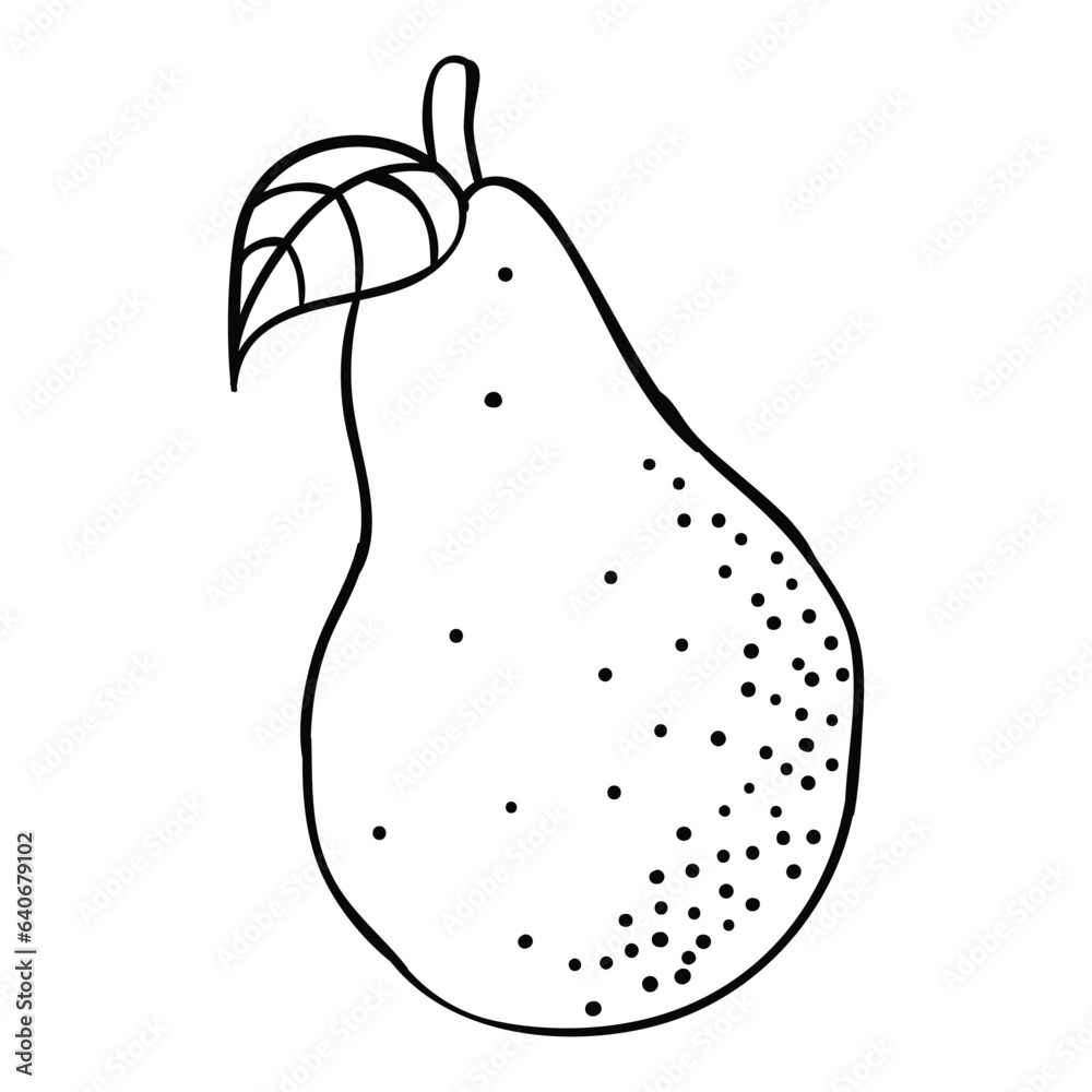 Hand Drawing Style of pear vector. Suitable for fruit icon, sign or symbol. Hand Drawing Style of pear vector. Suitable for fruit icon, sign or symbol.