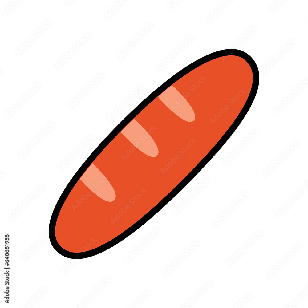 Delicious baguette icon