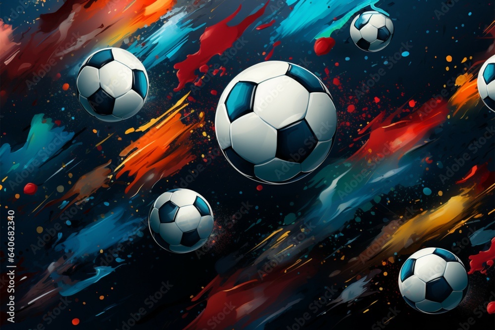 Infinite soccer design, Repeating pattern perfect for versatile creative applications Infinite soccer design, Repeating pattern perfect for versatile creative applications