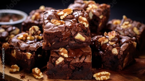 Indulgent Triple Chocolate Brownies with Nuts