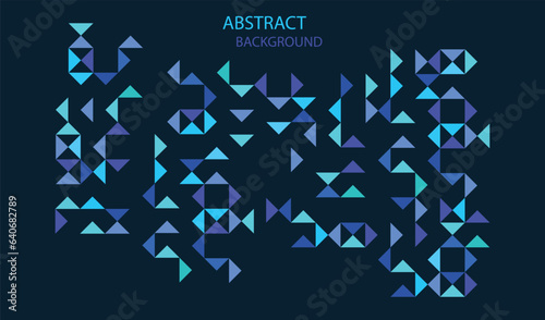 Geomet ric abstract background with simple triangular elements. Creative idea of modern design, vector.