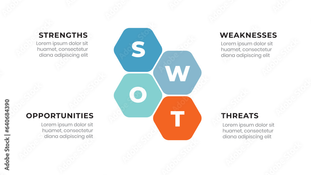 Polygon SWOT Analysis Infographic Template Polygon SWOT Analysis Infographic Template