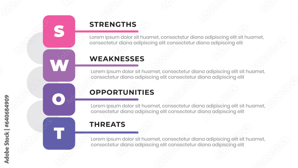 Square SWOT Analysis Infographic Template Square SWOT Analysis Infographic Template
