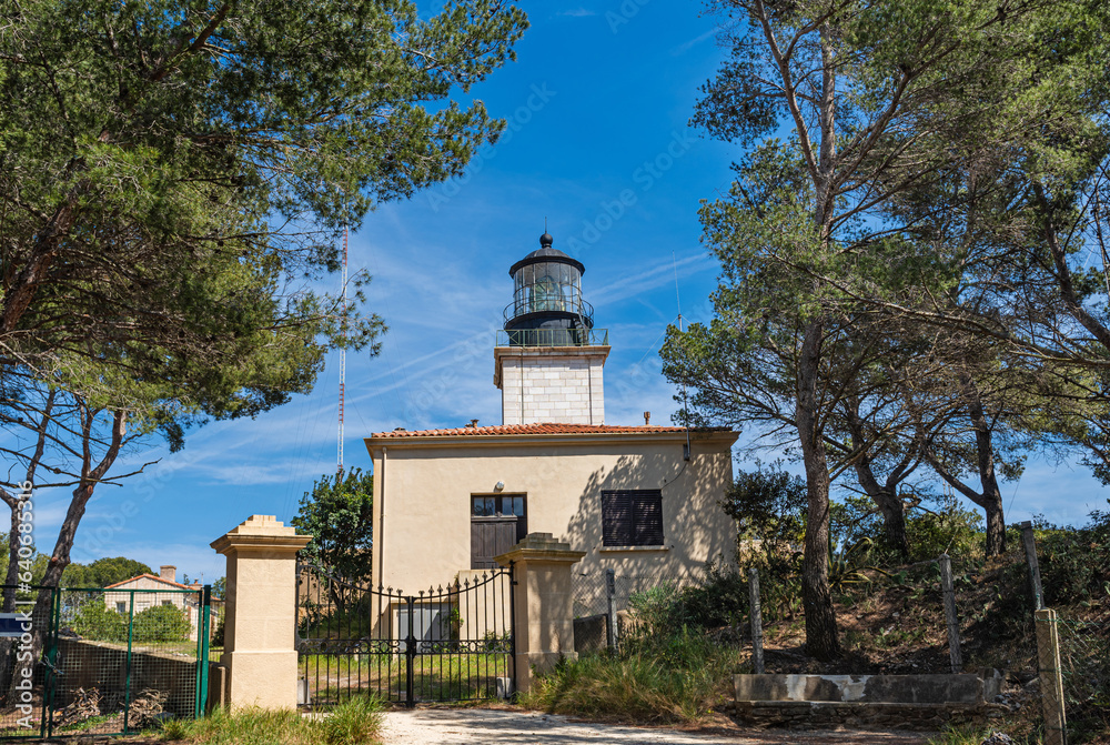 Cap d’Arme lighthouse (Phare du cap d'Arme) of Porquerolles island