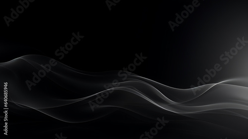 black wave abstact background texture, ai generative © Bogdan