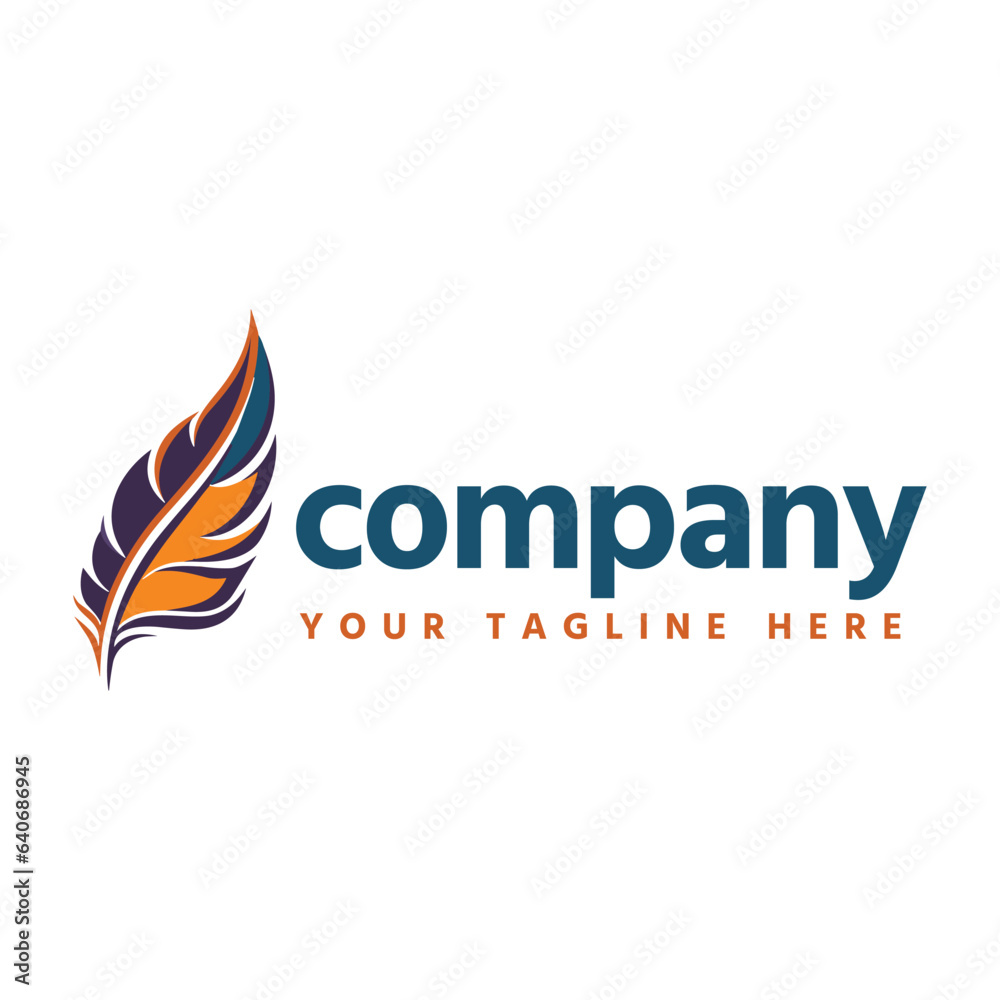 abstract feather logo or quill logo minimalist style icon pen author or writer business logo abstract feather logo or quill logo minimalist style icon pen author or writer business logo