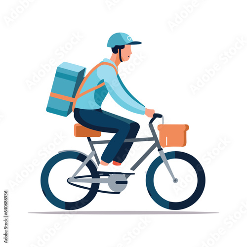 bicycle delivery boy race tour cycling illustration vector tourism cartoon style free delivery