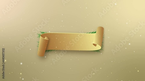 2024 year on Ribbon celebration with Christmas theme with snow for new year's celebrations