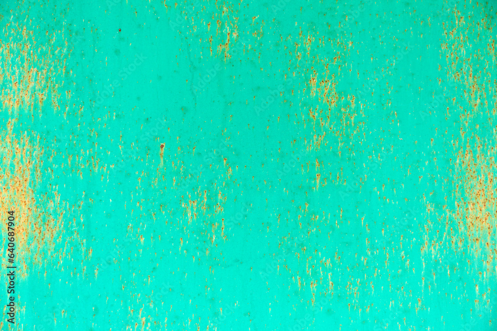 Fototapeta premium Metal Rusty Painted Surface Close Up Light Blue Texture