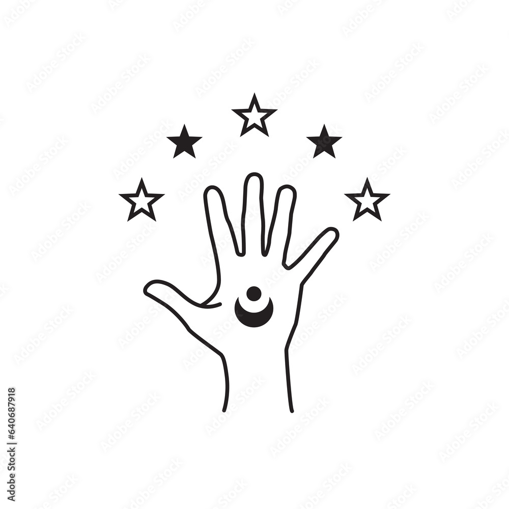 Fototapeta premium Ethnic hands boho tribal elements