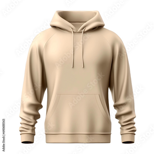 Mock up men's beige hoodi, for your design