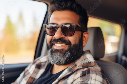 Portrait happy cheerful professional smiling mature man driver driving car sitting taxi cab getting ready travel. Confidence business long transport delivery passenger driver license driving school 