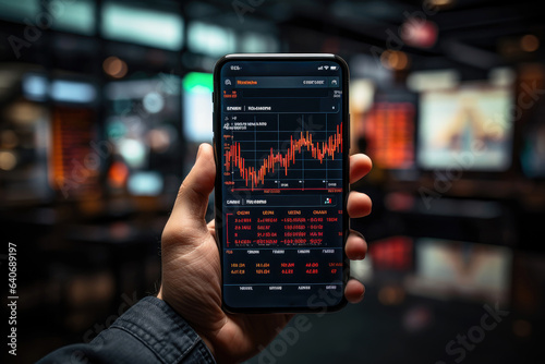 Man Is Holding A Flagship Smartphone On The Screen cryptocurrency fluctuations