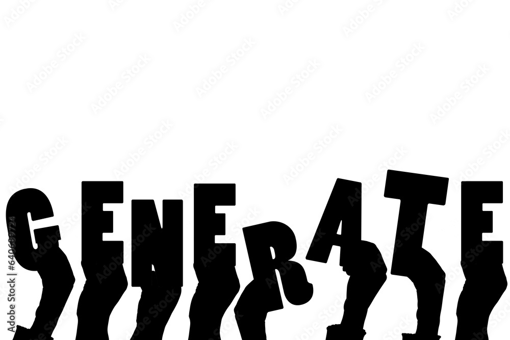 Obraz premium Digital png illustration of hands with generate text on transparent background