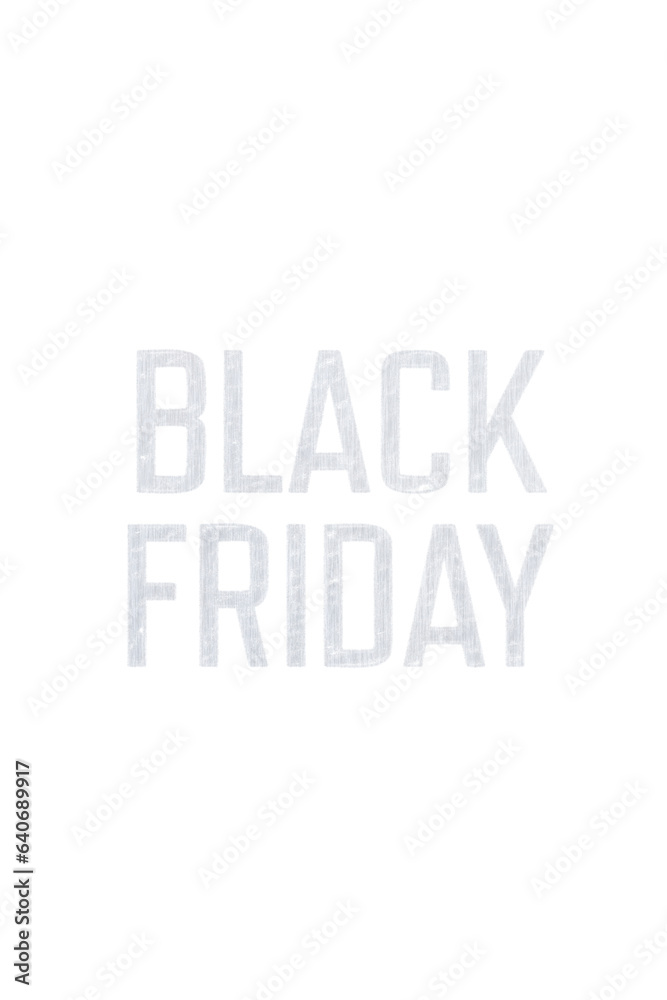 Digital png illustration of black friday text on transparent background