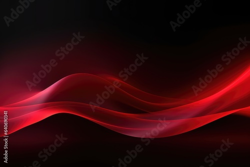 Red glowing abstract color gradient wave shape