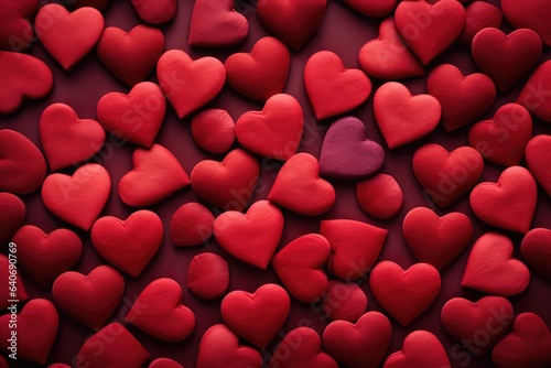 Red hearts background full frame shot heart-shaped