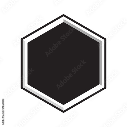 Hexagonal shape badge elements