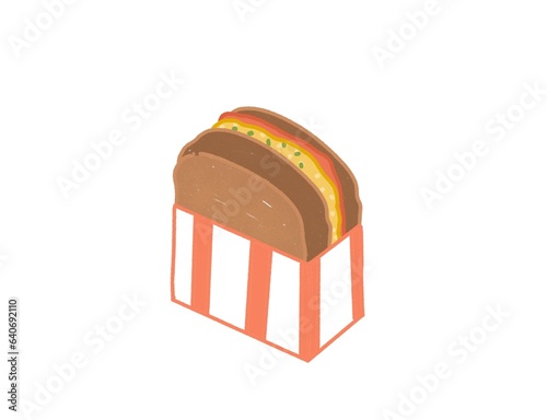 Egg sandwich illustration
