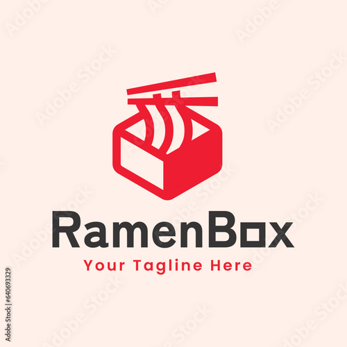 Ramen Box Japanese Food Delivery Restaurant Logo