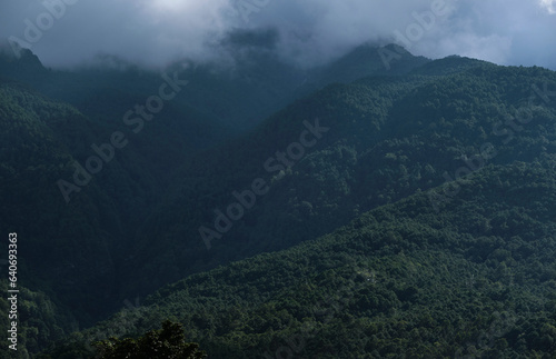 clouds over the mountains