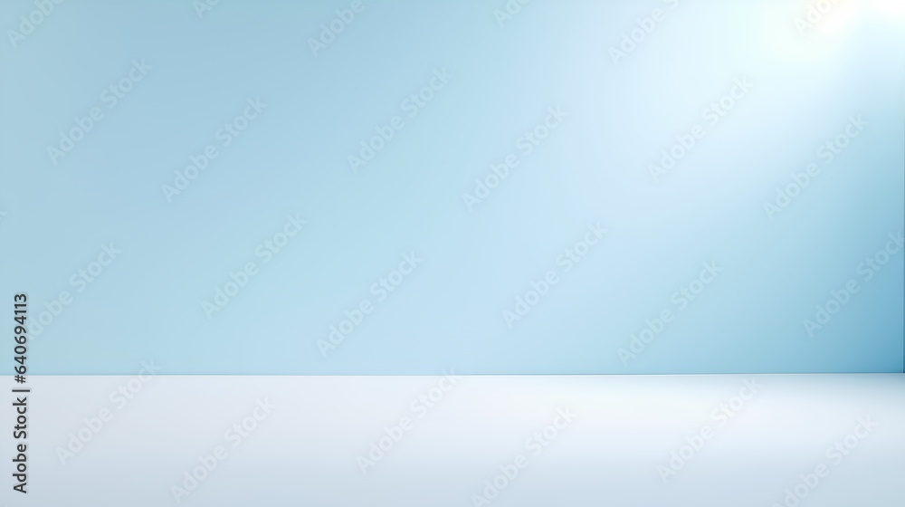 Minimalist style clean, abstract light blue background. The image is designed with plenty of copy space, making it perfect for adding text or other design elements. Generative AI