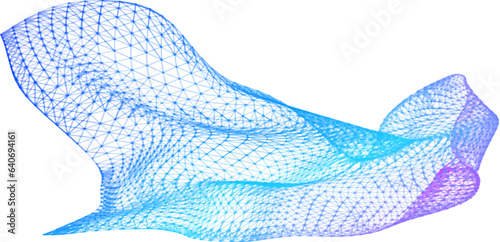 Network lines. Net wave information flow. Scientific paradigm solutions future. Forward vision progress. Big data cells deep development analysis. foresight conference background banner.