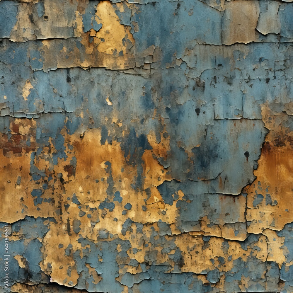 Peeled Cracks Grungy Backgrounds with Gold Accents