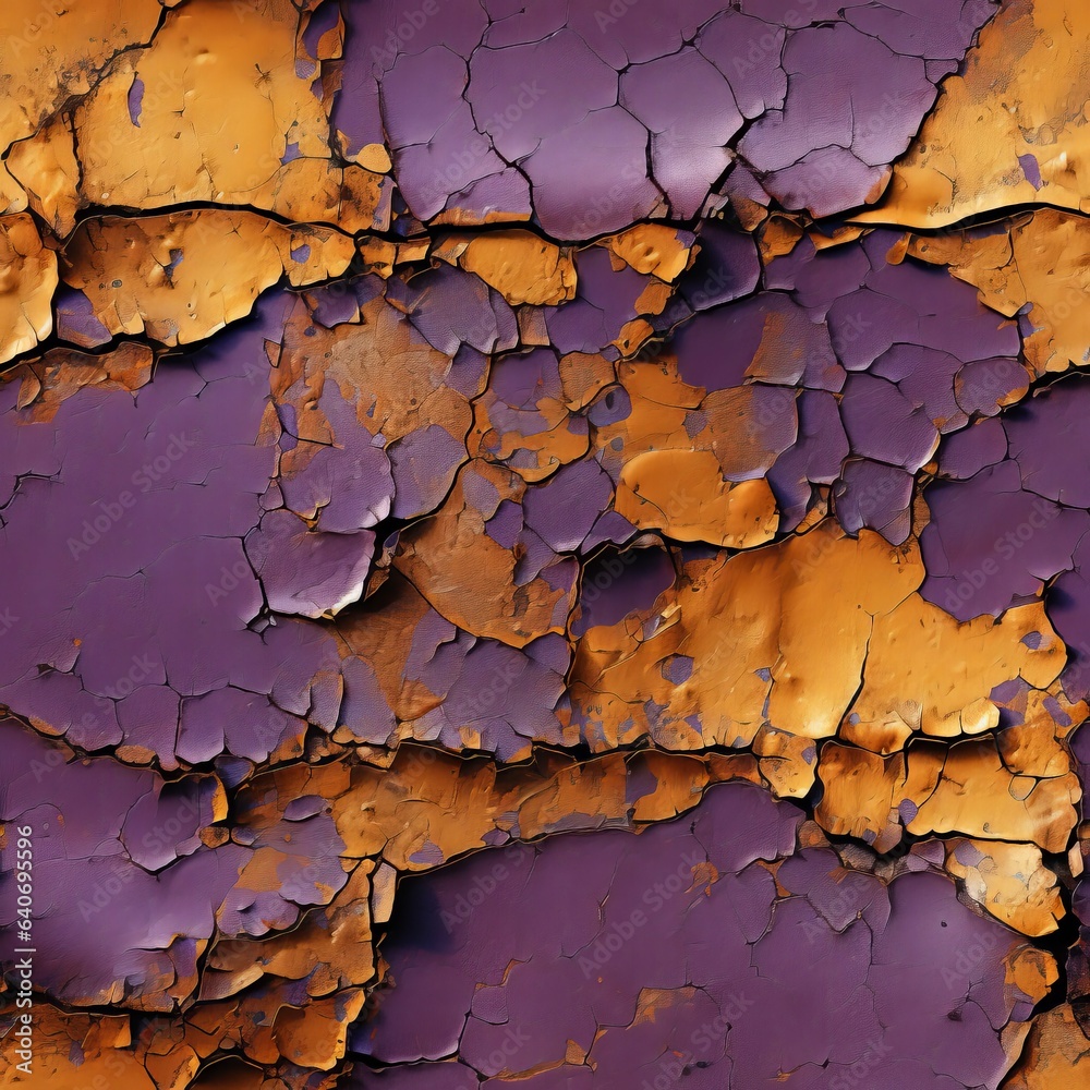 Obraz premium Peeled Cracks Grungy Backgrounds with Gold Accents