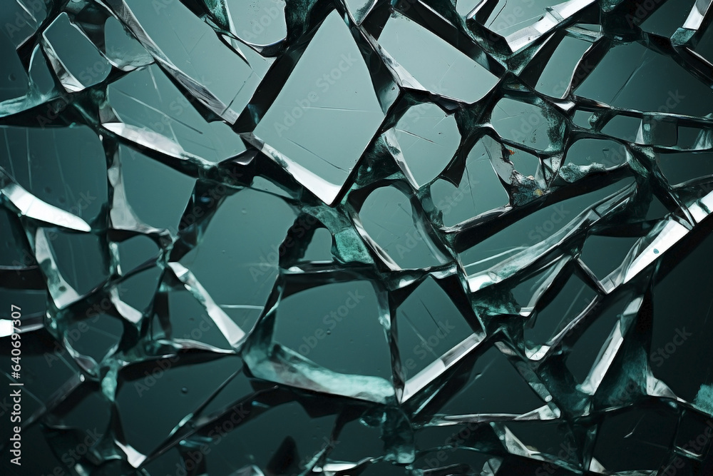 Glass fragmented surface. Glass fragmented surface.