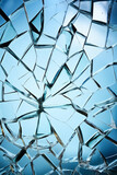 Glass fragmented surface.
