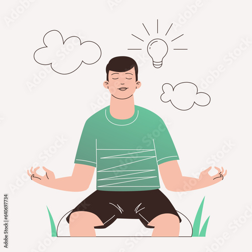 Young Man Meditating