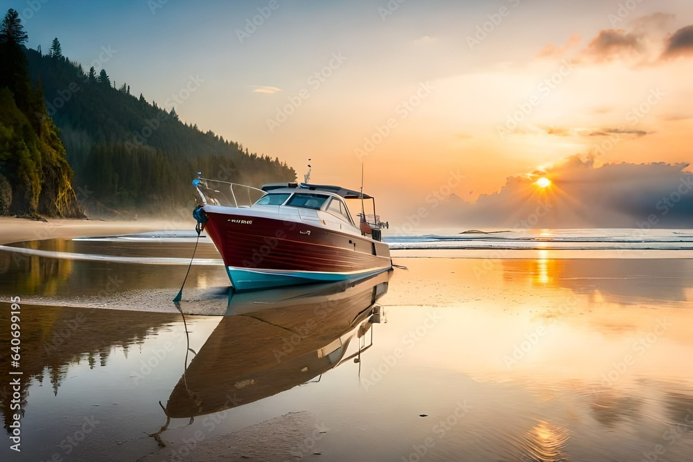 Fototapeta premium boats on the river