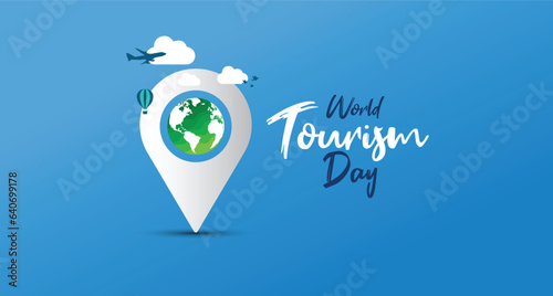 World Tourism Day concept vector illustration. Travel concept illustration.
