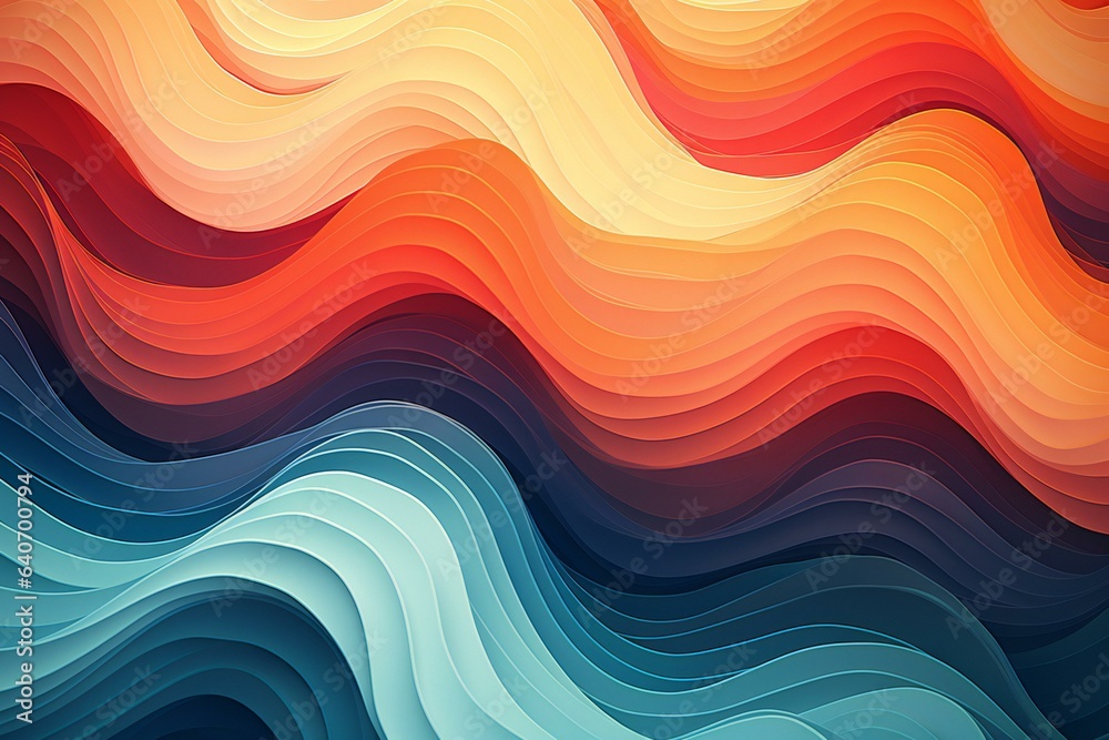 Obraz premium Waves abstract illustration. Wavy ocean abstract Backdrop. Curvy sea waves background.
