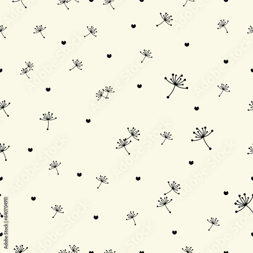 Beautiful seamless dandelion flower pattern design for decoration, wallpaper, wrapping paper, fabric, background and more.