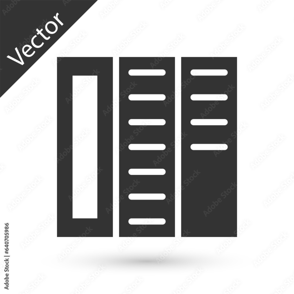 Grey Brochure template layout icon isolated on white background. Corporate business annual report, catalog, magazine, flyer mockup. Vector Grey Brochure template layout icon isolated on white background. Corporate business annual report, catalog, magazine, flyer mockup. Vector